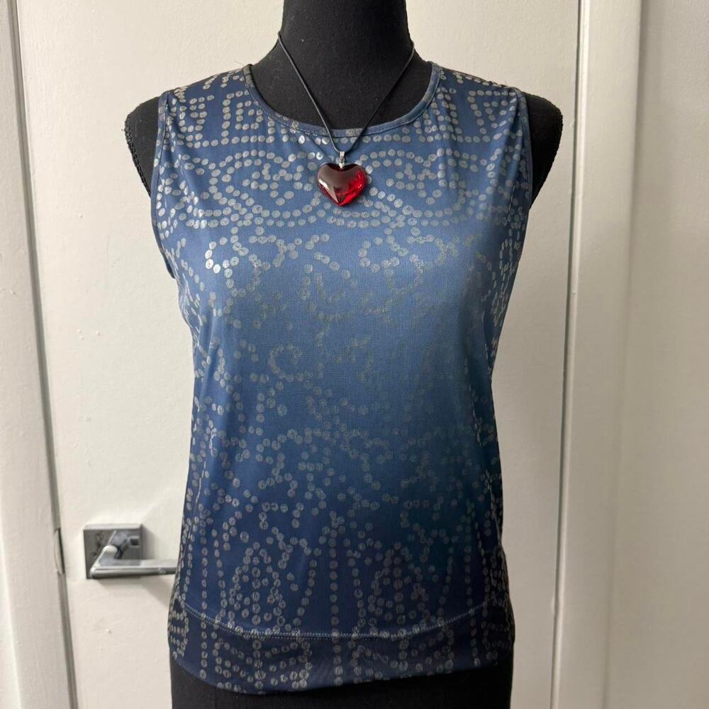 Vintage y2k blue sleeveless blouse